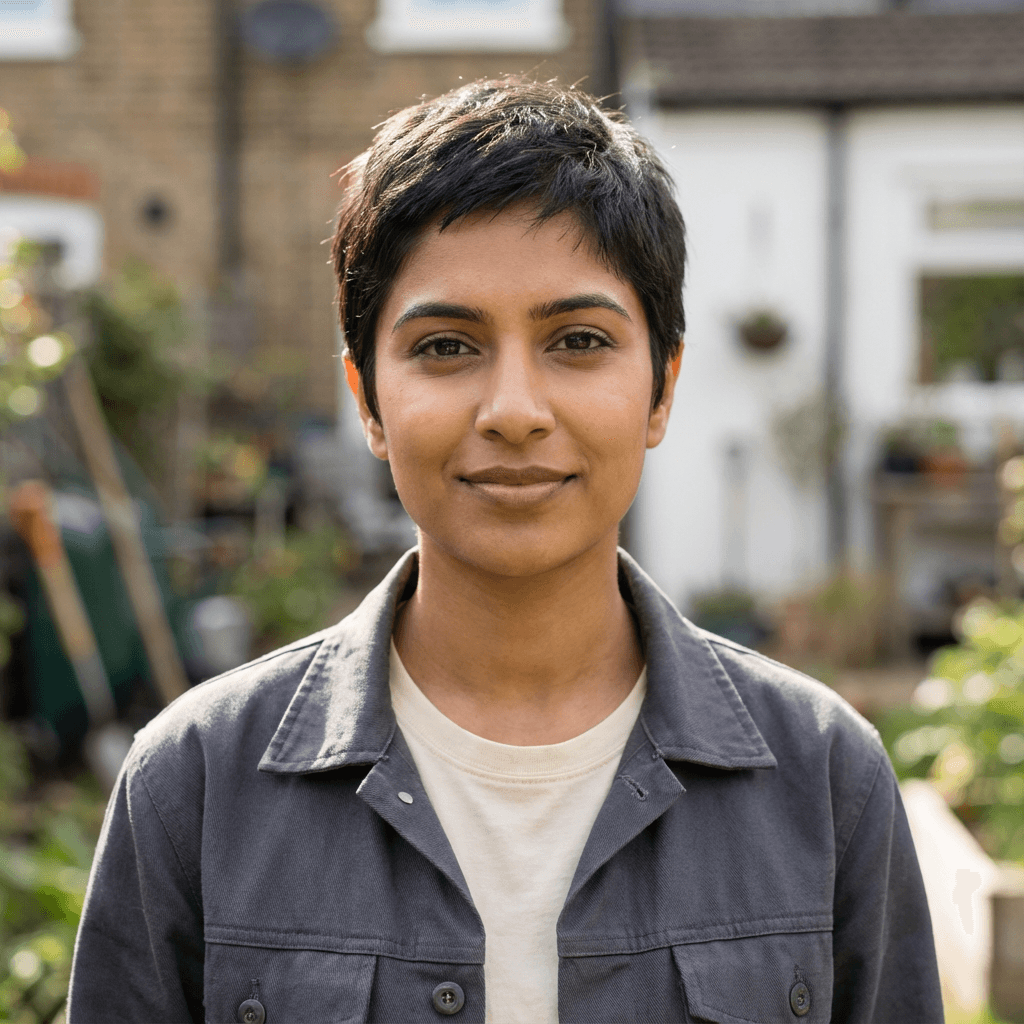 Portrait of Neha Kapoor, founder of a healthcare startup